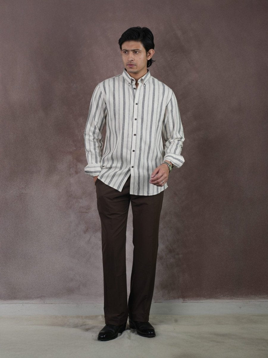 EUPHORIA Stone Ash Stripe Premium Shirt - BazeLine