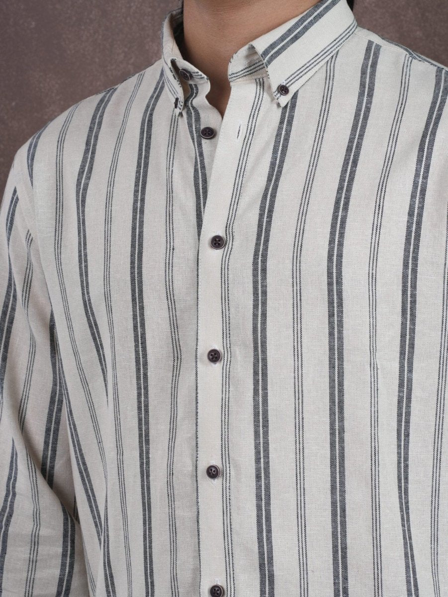 EUPHORIA Stone Ash Stripe Premium Shirt - BazeLine