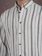 EUPHORIA Stone Ash Stripe Premium Shirt - BazeLine