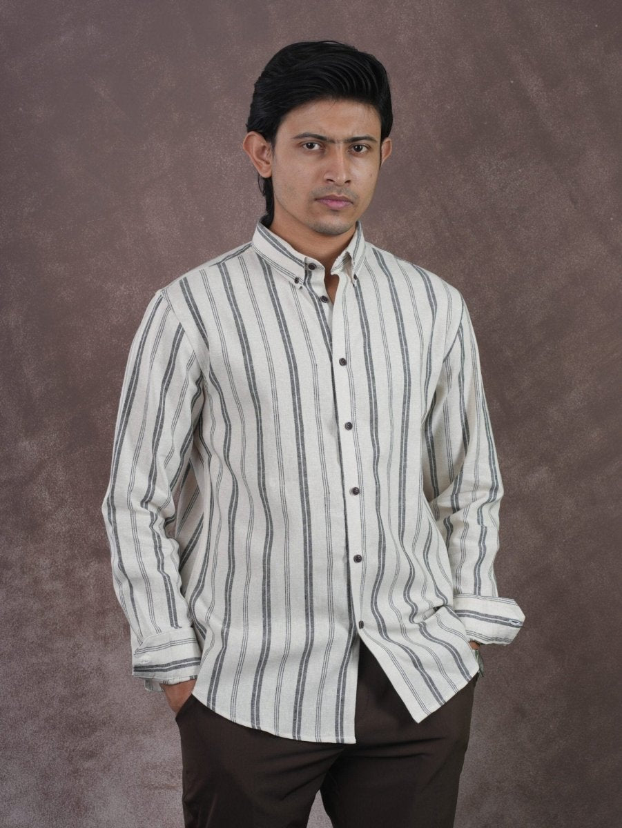 EUPHORIA Stone Ash Stripe Premium Shirt - BazeLine