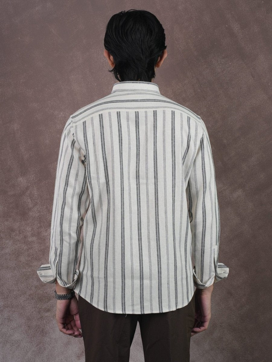 EUPHORIA Stone Ash Stripe Premium Shirt - BazeLine
