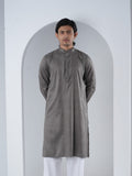 FESTIVE Ash Grey Striped Panjabi - BazeLine