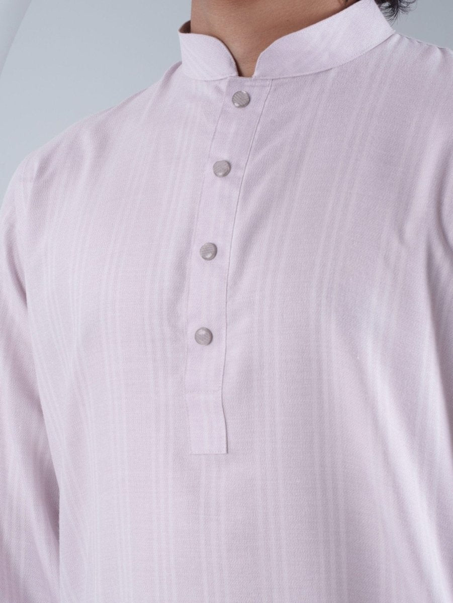 FESTIVE Blush Pink Striped Panjabi - BazeLine