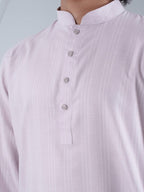 FESTIVE Blush Pink Striped Panjabi - BazeLine