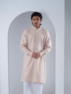 FESTIVE Ivory Embroidered Jacquard Panjabi - BazeLine