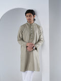 FESTIVE Sage Green Embroidered Panjabi - BazeLine