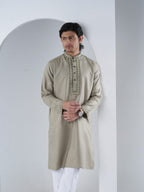 FESTIVE Sage Green Embroidered Panjabi - BazeLine