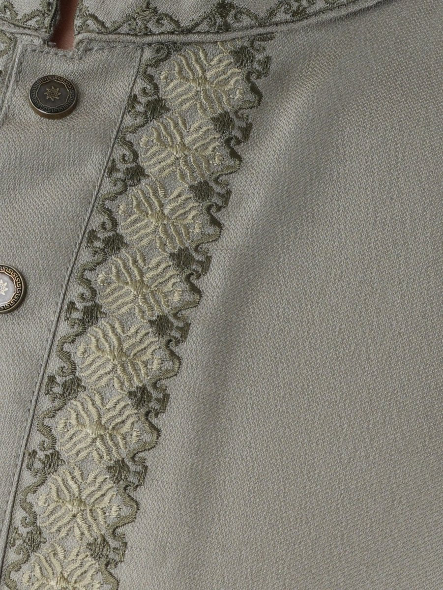 FESTIVE Sage Green Embroidered Panjabi - BazeLine