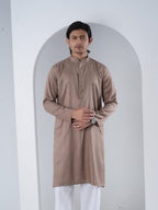 FESTIVE Taupe Striped Panjabi - BazeLine