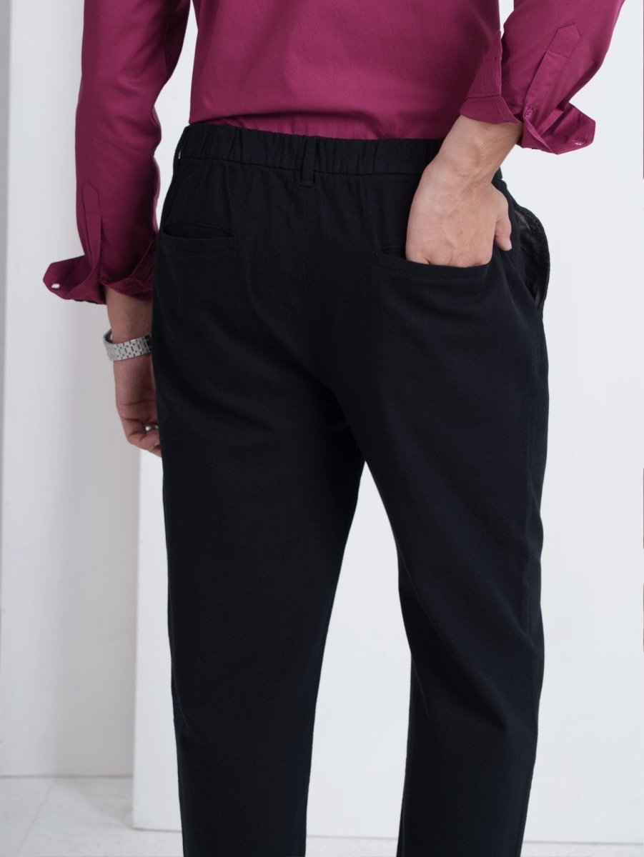 FLEXPANT Black – 4 Pocket Semi Formal Pant - BazeLine