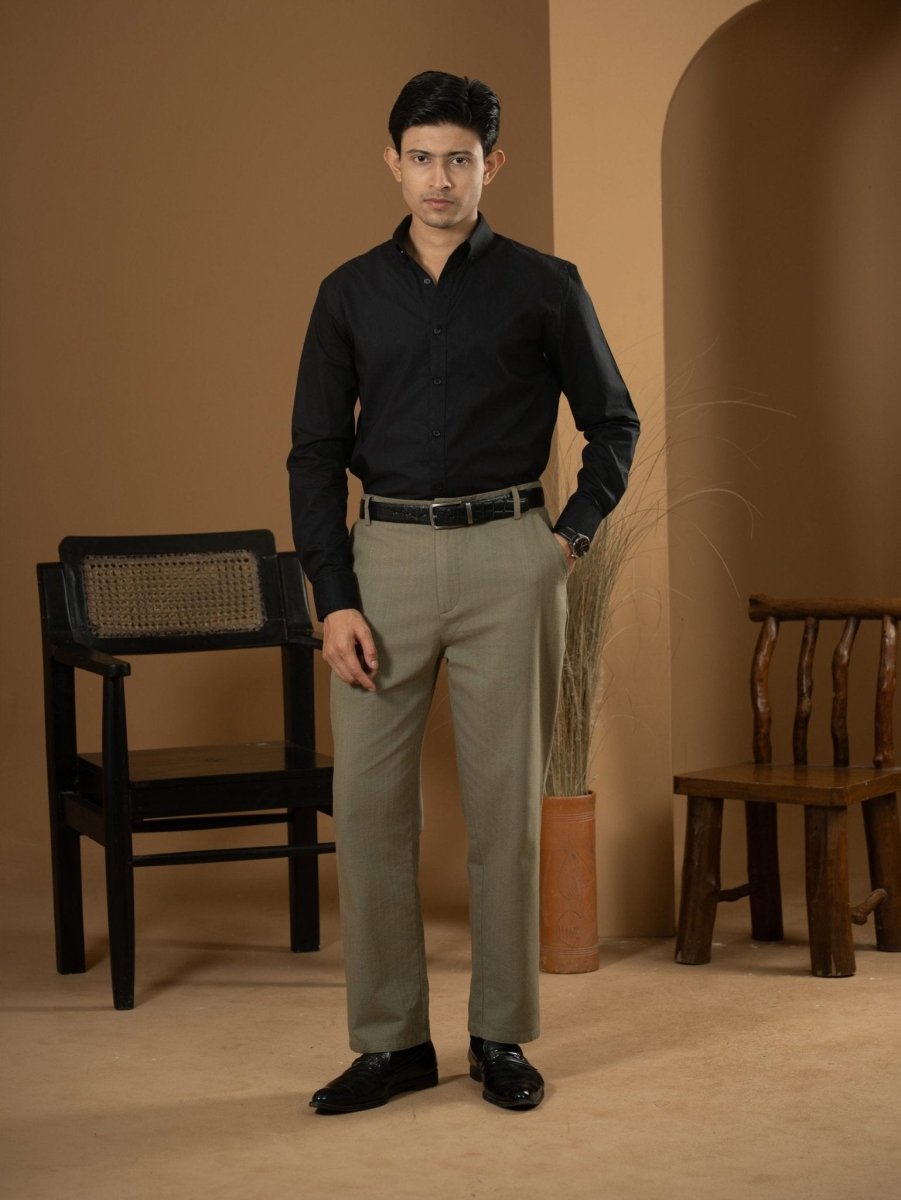 FLEXPANT Olive – 4 Pocket Semi Formal Pant - BazeLine