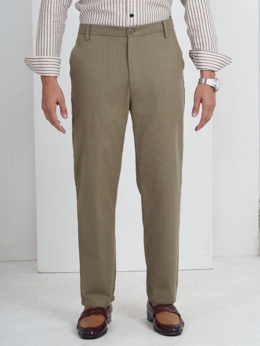 FLEXPANT Olive – 4 Pocket Semi Formal Pant - BazeLine