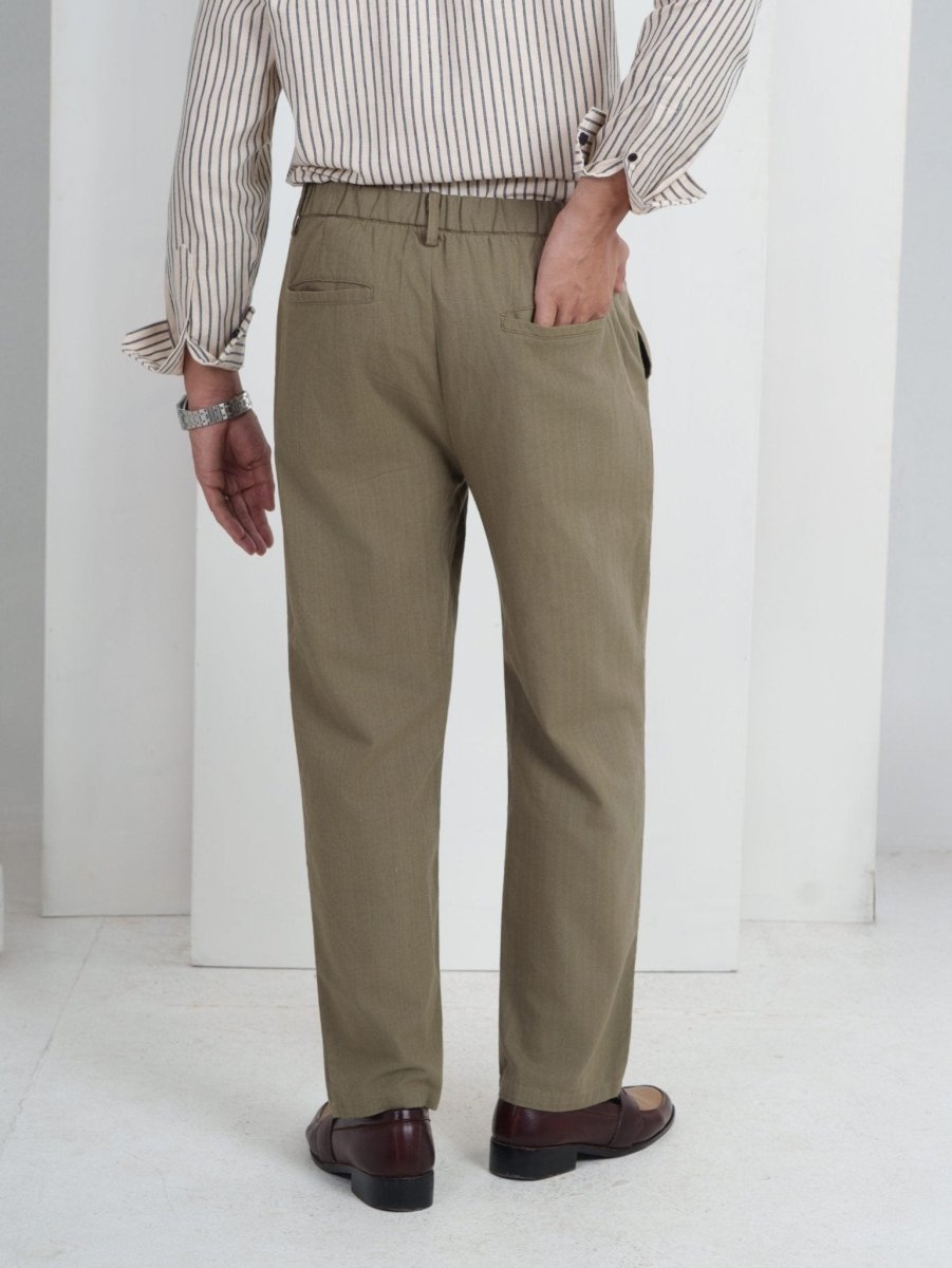 FLEXPANT Olive – 4 Pocket Semi Formal Pant - BazeLine