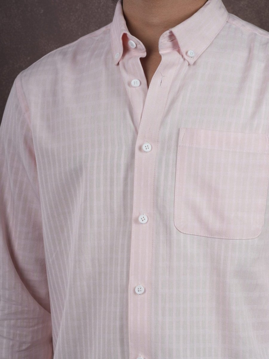 GRACE Blush Ivory Stripe Shirt - BazeLine