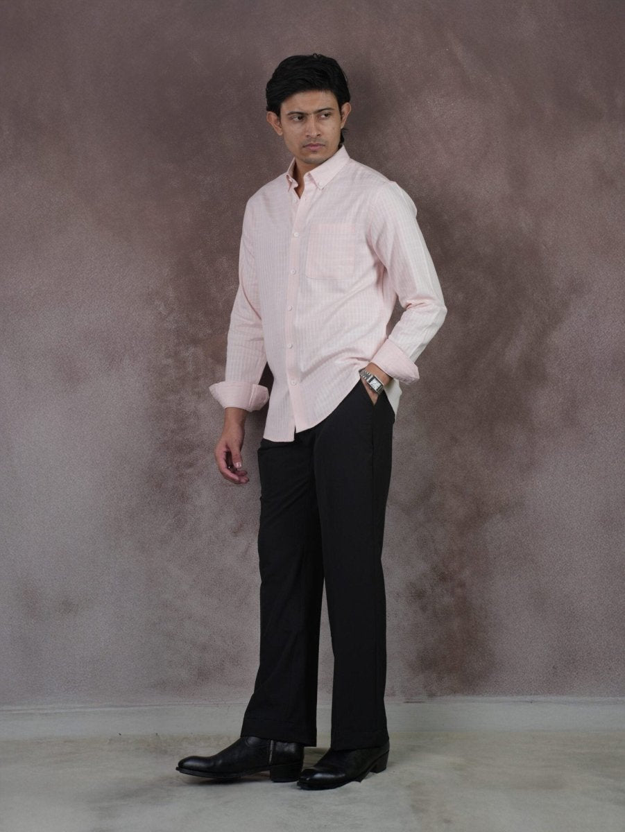 GRACE Blush Ivory Stripe Shirt - BazeLine