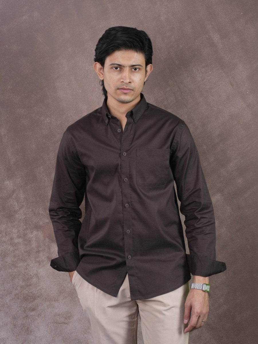 GRACE Deep Espresso Classic Shirt - BazeLine