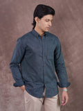 GRACE Imperial Navy Micro Stripe Shirt - BazeLine
