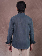 GRACE Imperial Navy Micro Stripe Shirt - BazeLine