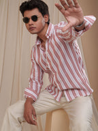 NEXUS Dusty Rose Stripe Shirt - BazeLine