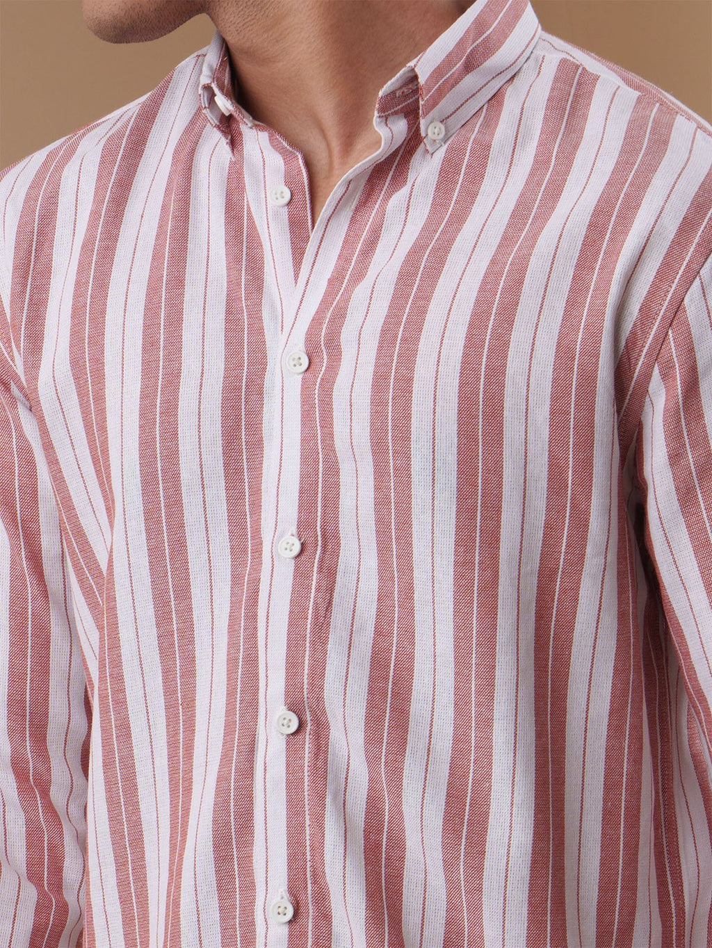 NEXUS Dusty Rose Stripe Shirt - BazeLine