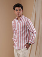NEXUS Dusty Rose Stripe Shirt - BazeLine