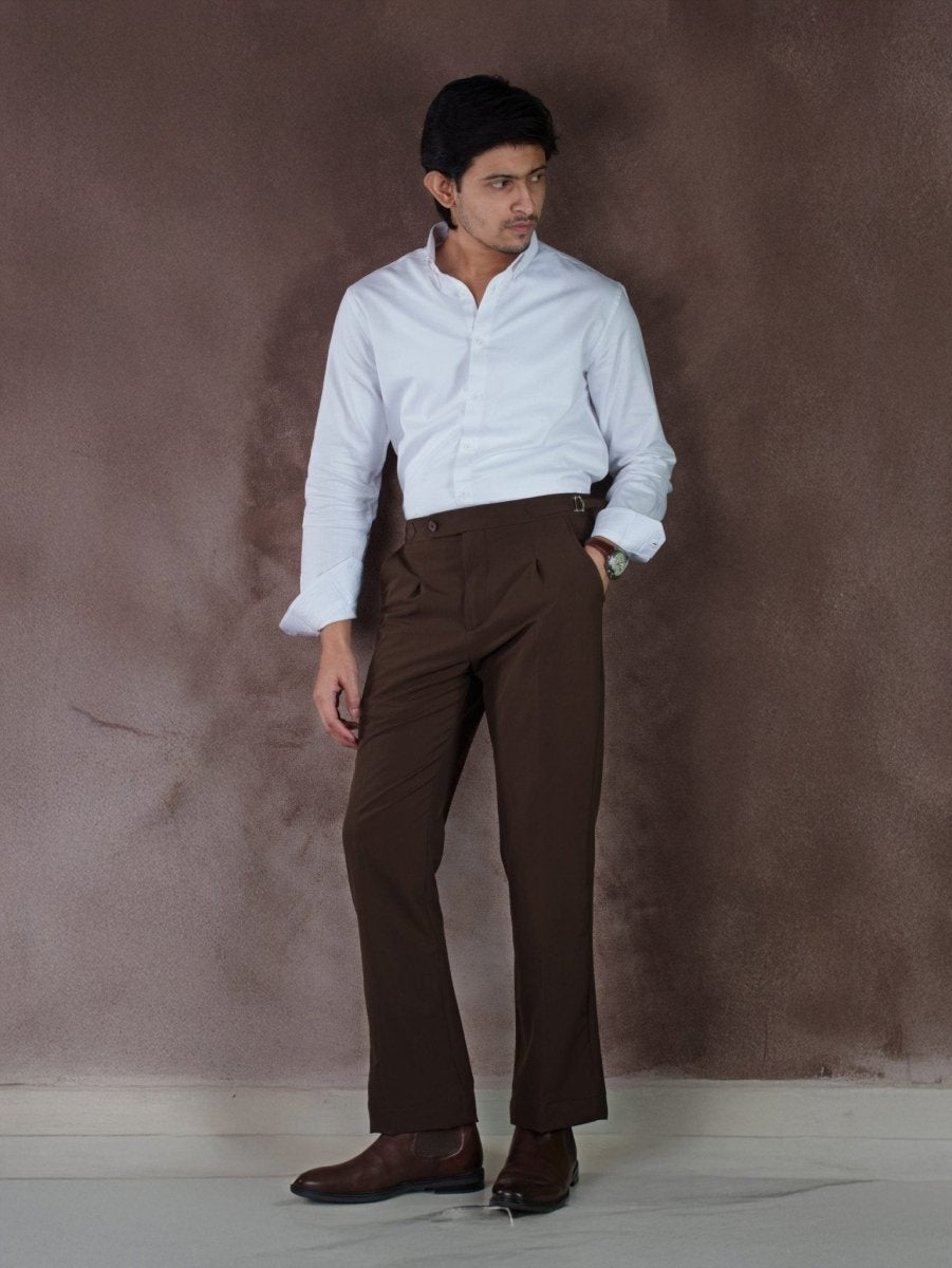 NOBLE Arctic White Herringbone Shirt - BazeLine