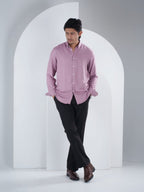 NOVA Dusty Rose Herringbone Shirt - BazeLine