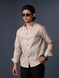 ORBIT Beige Pinstripe Shirt - BazeLine