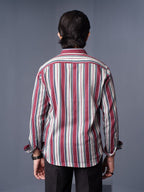 ORBIT Maroon Multi-Stripe Shirt - BazeLine