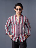 ORBIT Maroon Multi-Stripe Shirt - BazeLine