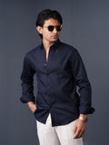 ORBIT Navy Herringbone Shirt - BazeLine