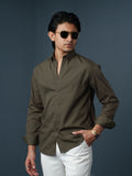 ORBIT Solid Olive Green Shirt - BazeLine