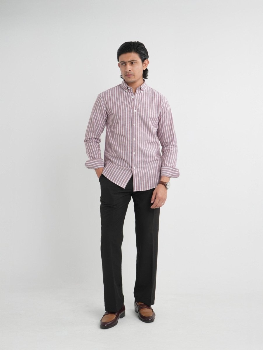 ORIGIN Muted Rose Stripe Shirt - BazeLine