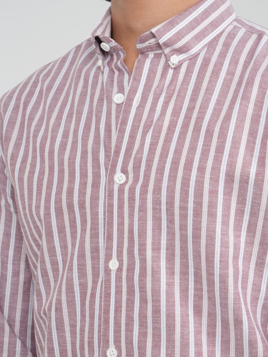 ORIGIN Muted Rose Stripe Shirt - BazeLine