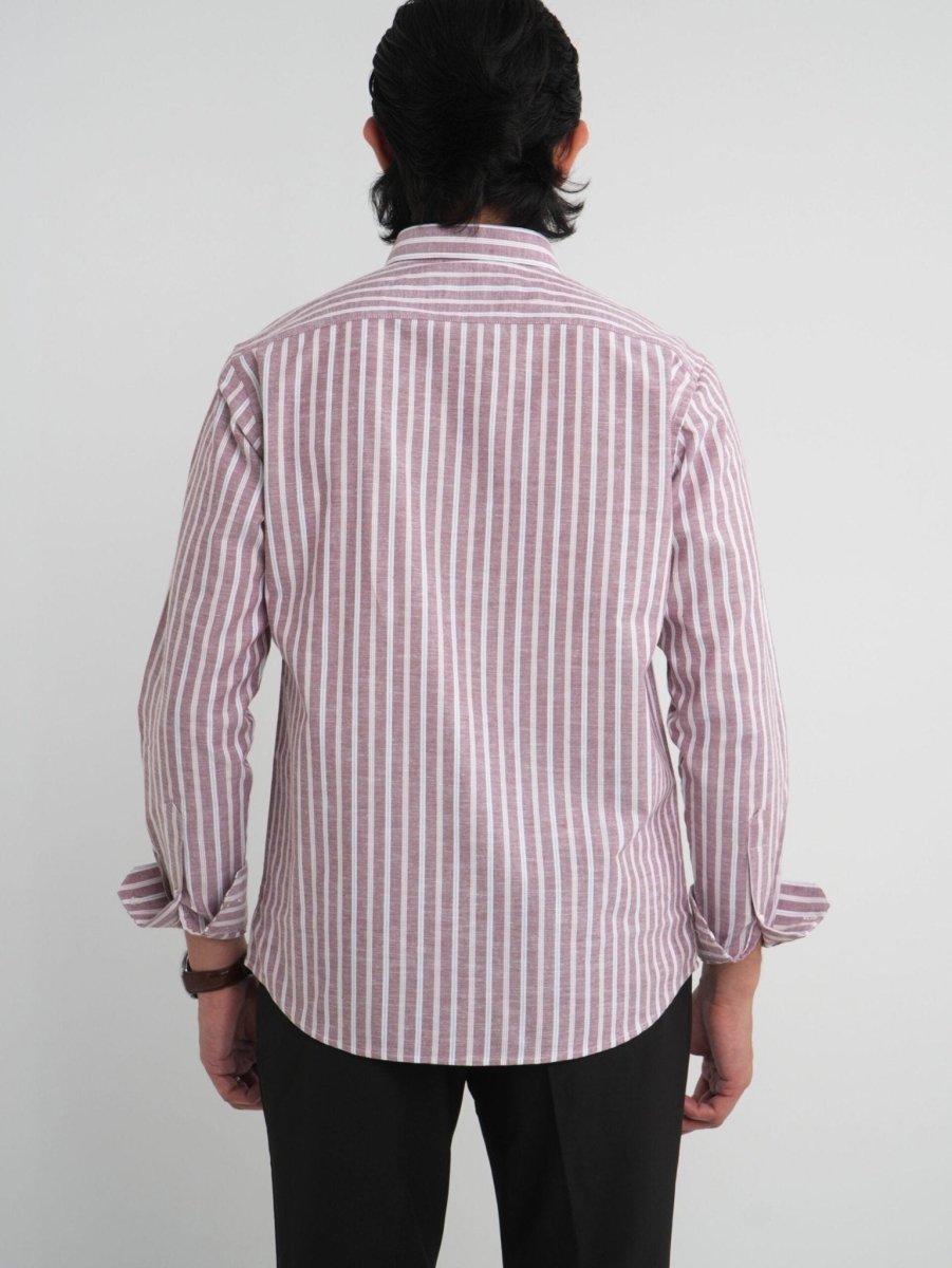 ORIGIN Muted Rose Stripe Shirt - BazeLine