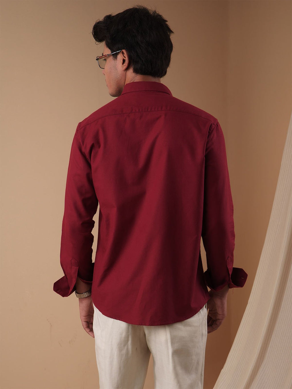 PRESTIGE Crimson Maroon Shirt - BazeLine