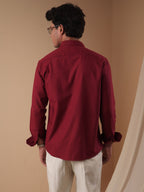 PRESTIGE Crimson Maroon Shirt - BazeLine
