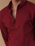 PRESTIGE Crimson Maroon Shirt - BazeLine
