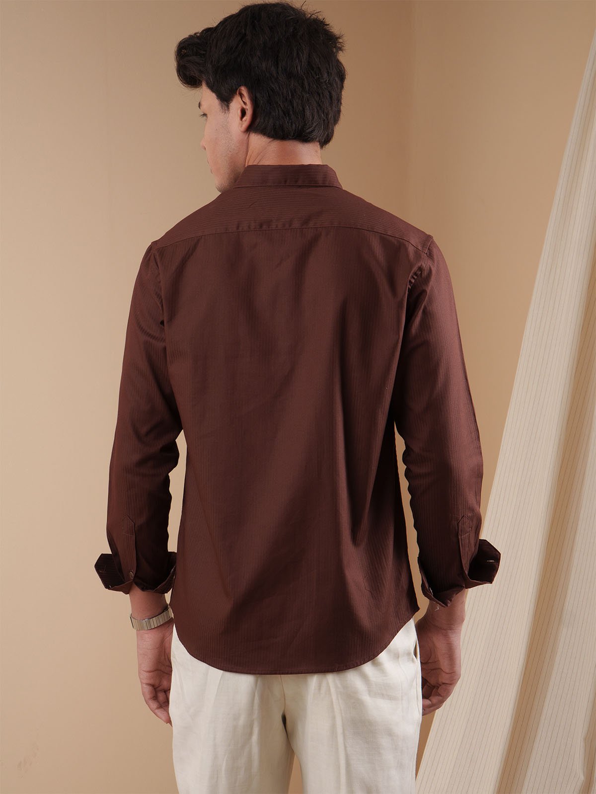PRESTIGE Espresso Textured Shirt - BazeLine