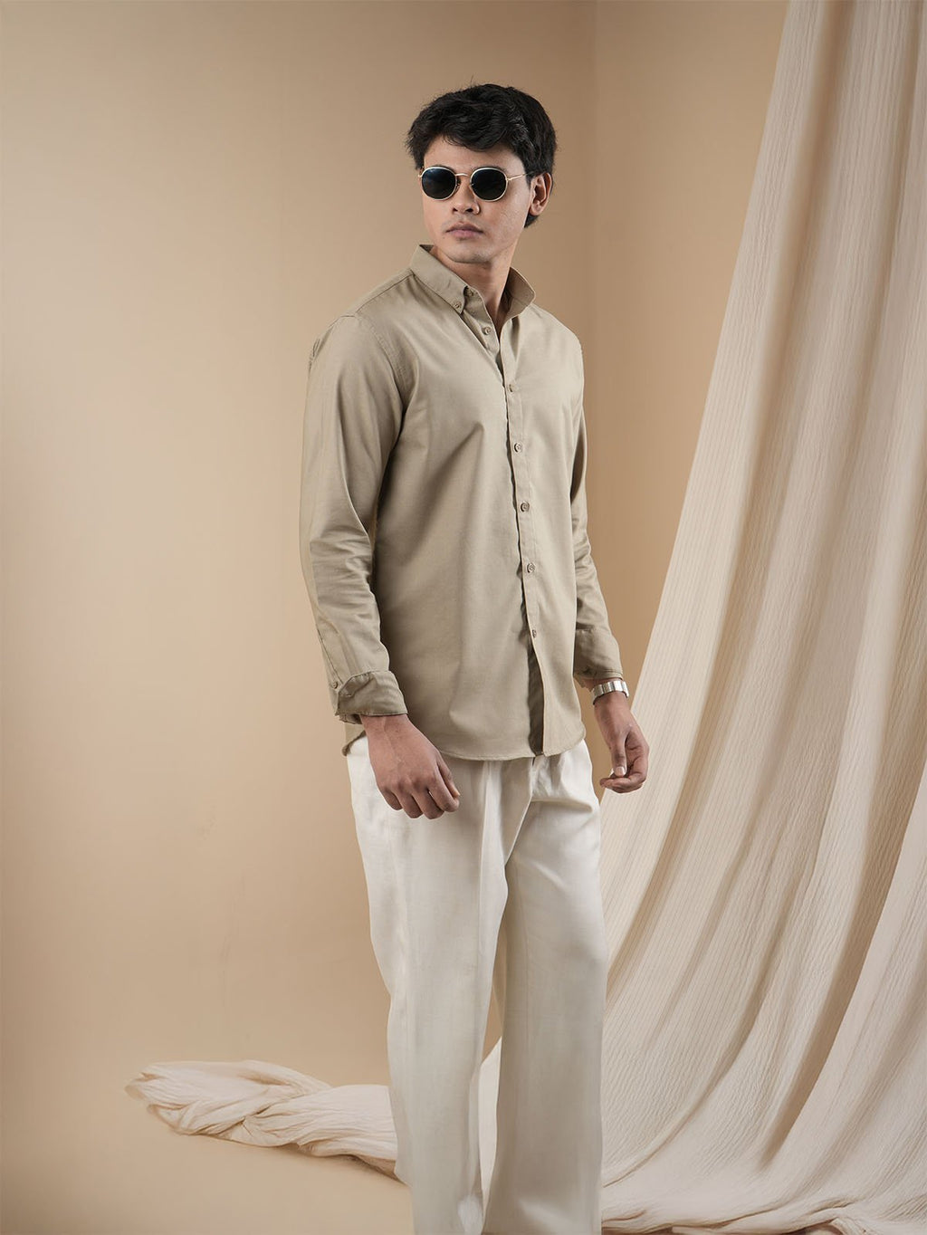 PRESTIGE Light Olive Shirt - BazeLine