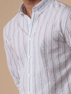 PRESTIGE Sage Stripe Shirt - BazeLine