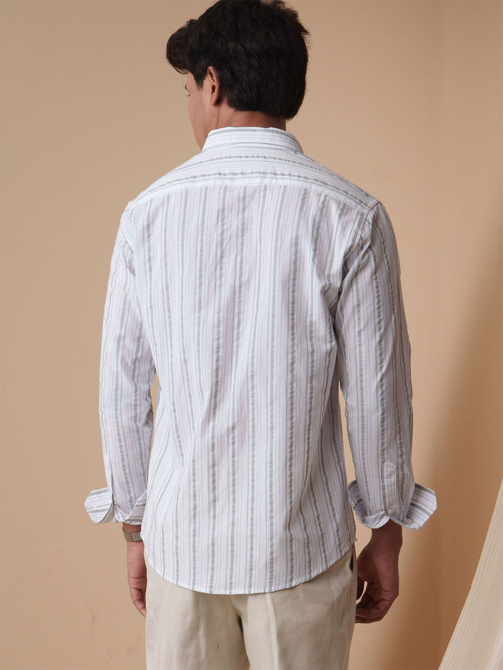 PRESTIGE Sage Stripe Shirt - BazeLine