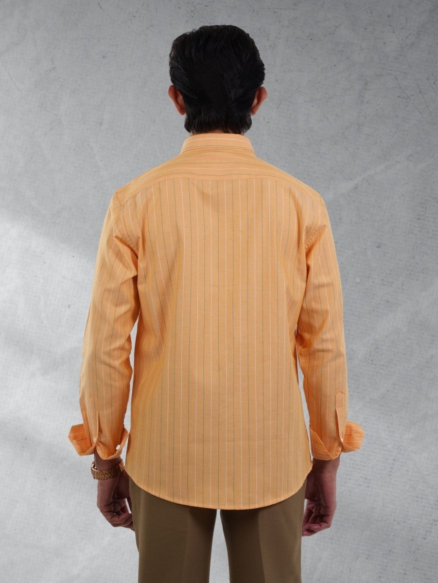 PRIME Apricot Yellow Stripe Shirt - BazeLine
