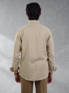 PRIME Sand Beige Stripe Shirt - BazeLine