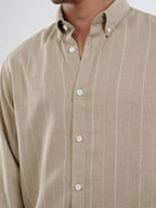 PRIME Sand Beige Stripe Shirt - BazeLine