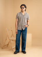 CROCHET Charcoal Stripe Cuban Shirt
