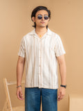 CROCHET Sandstone Stripe Cuban Shirt