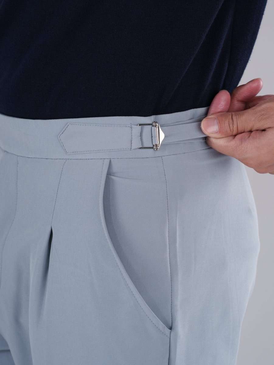 Silver Blue Gurkha Bootcut Pant - BazeLine