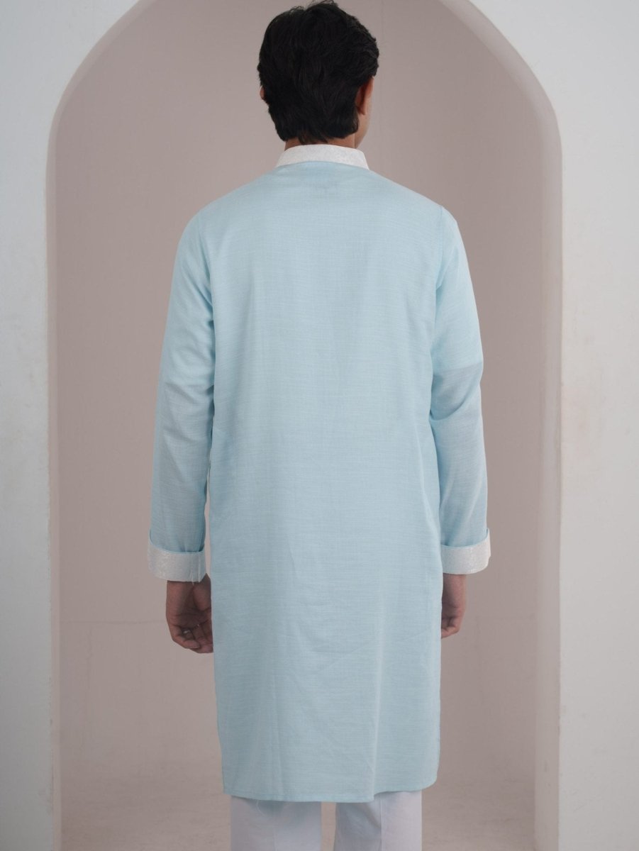 Sky Serenity – Pure Cotton Panjabi - BazeLine