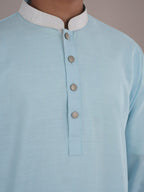 Sky Serenity – Pure Cotton Panjabi - BazeLine
